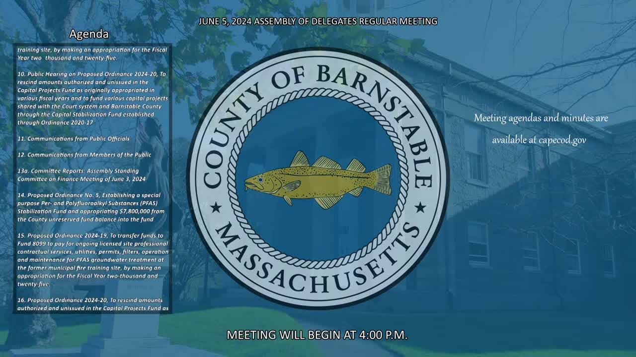 Thumbnail image for Barnstable County Assembly of Delegates 6-5-2024