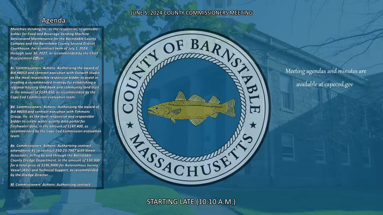 Thumbnail image for Barnstable County Commissioners 6-5-2024
