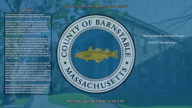 Thumbnail image for Barnstable County Commissioners 6-20-2024