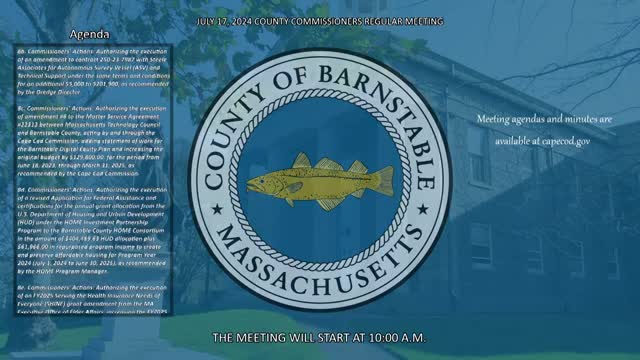 Thumbnail image for Barnstable County Commissioners 7-17-2024