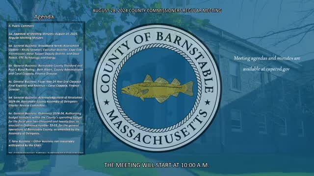 Thumbnail image for Barnstable County Commissioners 8-28-2024
