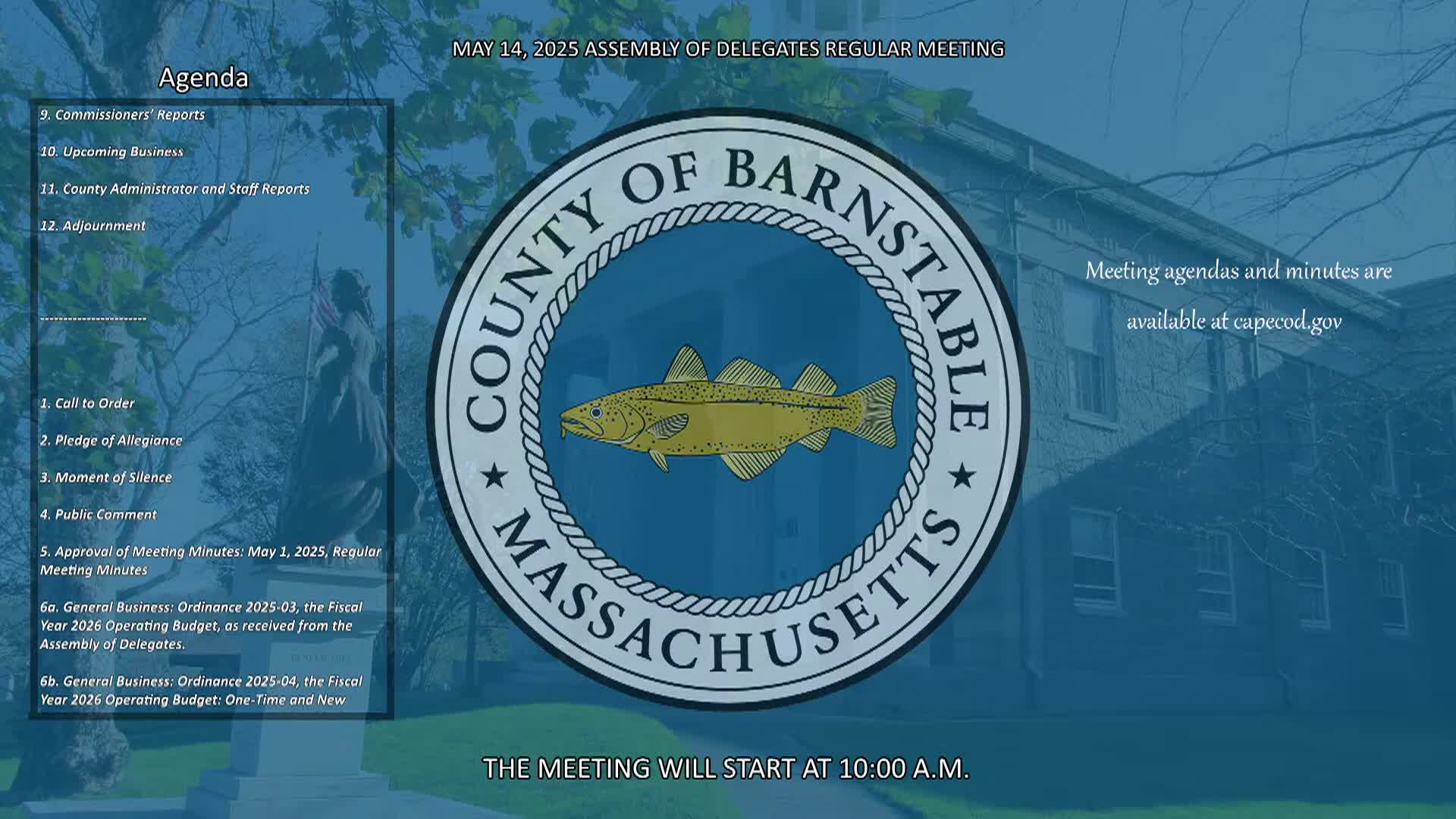 Thumbnail image for Barnstable County Commissioners 5-14-2025