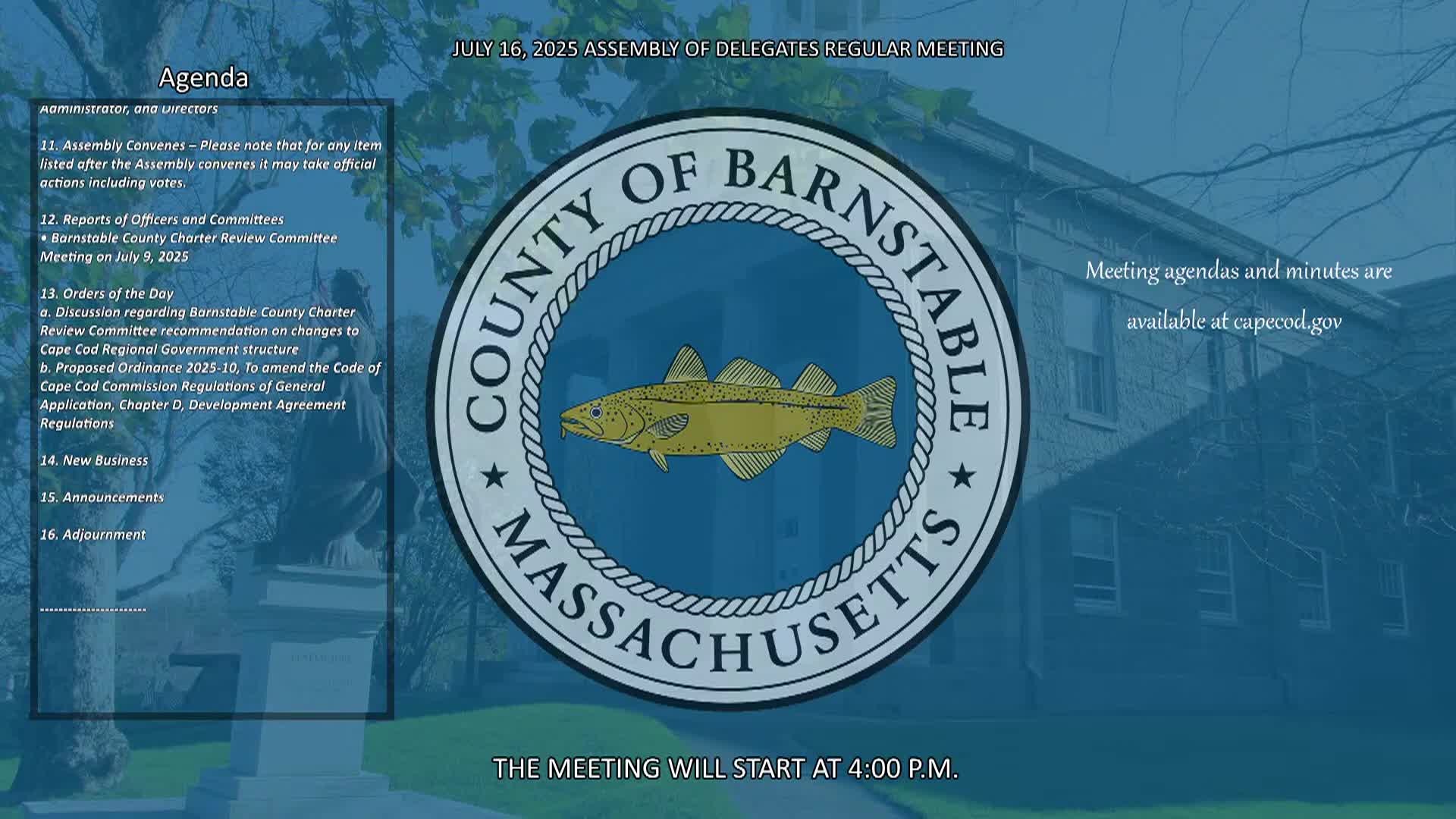 Thumbnail image for Barnstable County Assembly of Delegates 7-16-2025