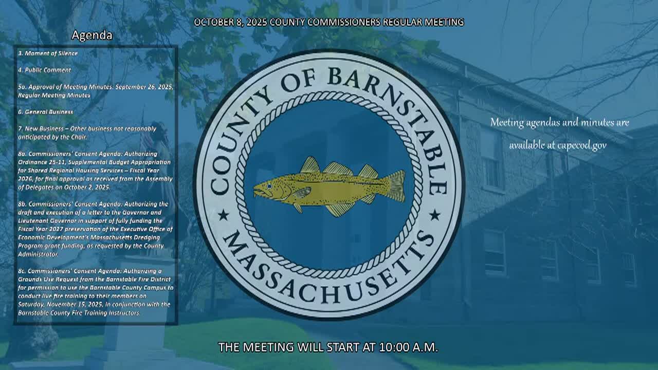 Thumbnail image for Barnstable County Commissioners 10-8-2025