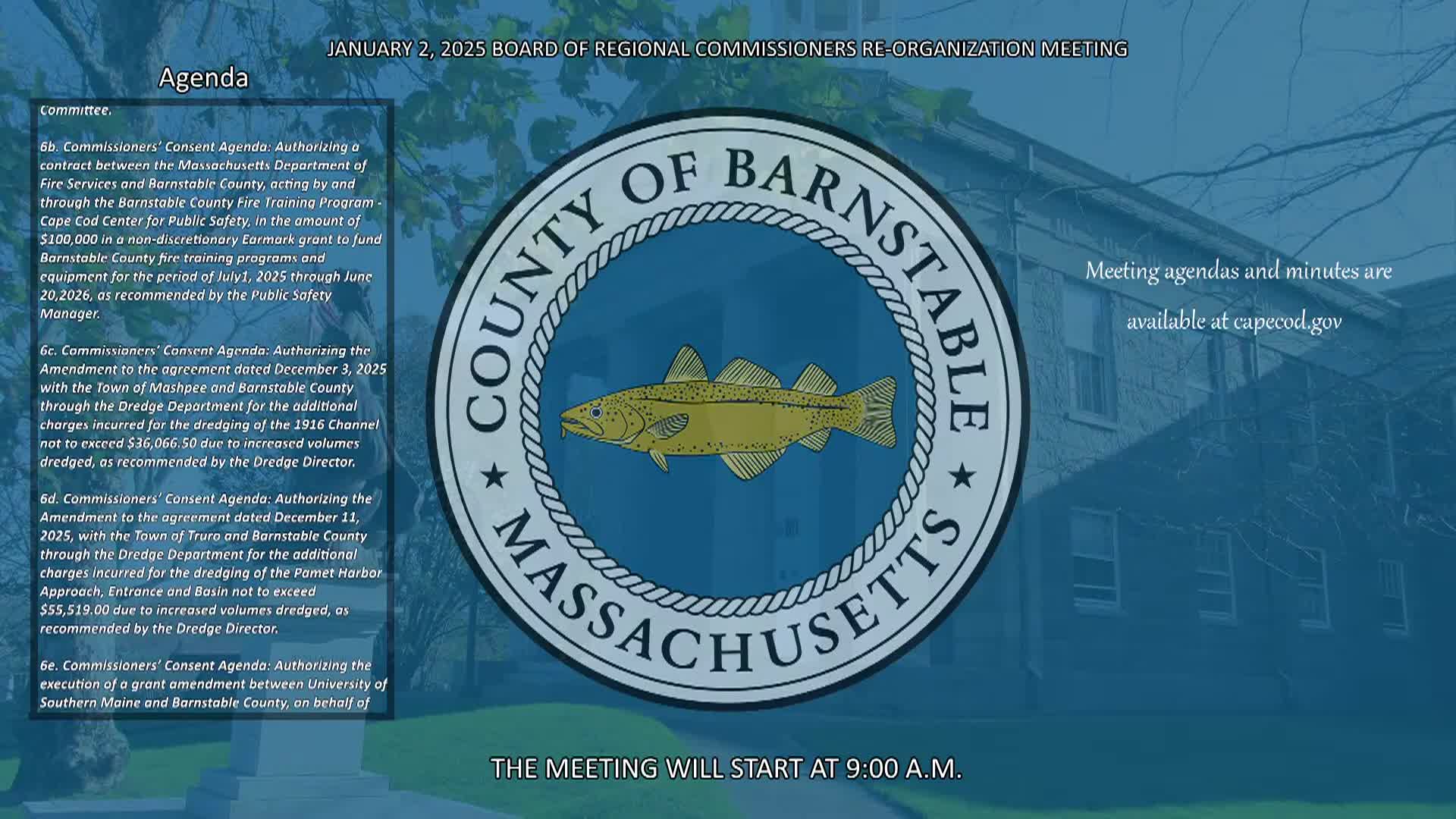 Thumbnail image for Barnstable County Regional Commissioners 1-2-2026