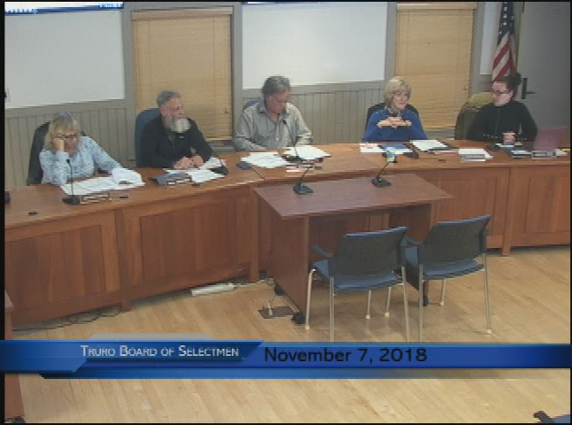 Thumbnail image for Truro Board of Selectmen 11-7-2018
