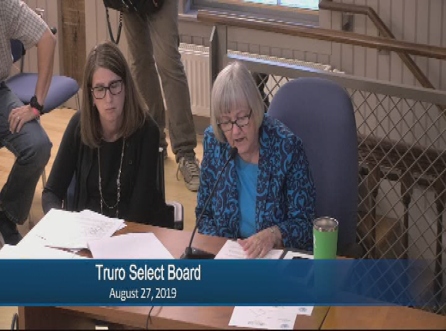 Thumbnail image for Truro Board of Selectmen 8-27-2019