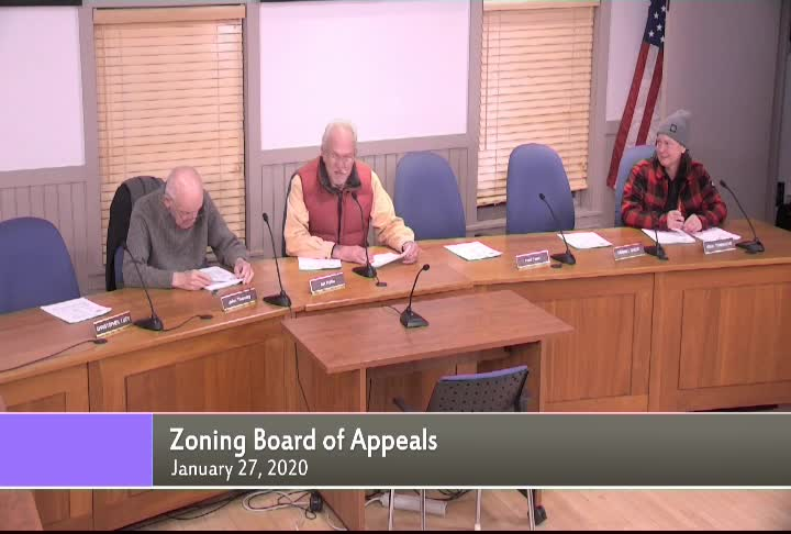 Thumbnail image for Zoning Board of Appeals 1-27-2020