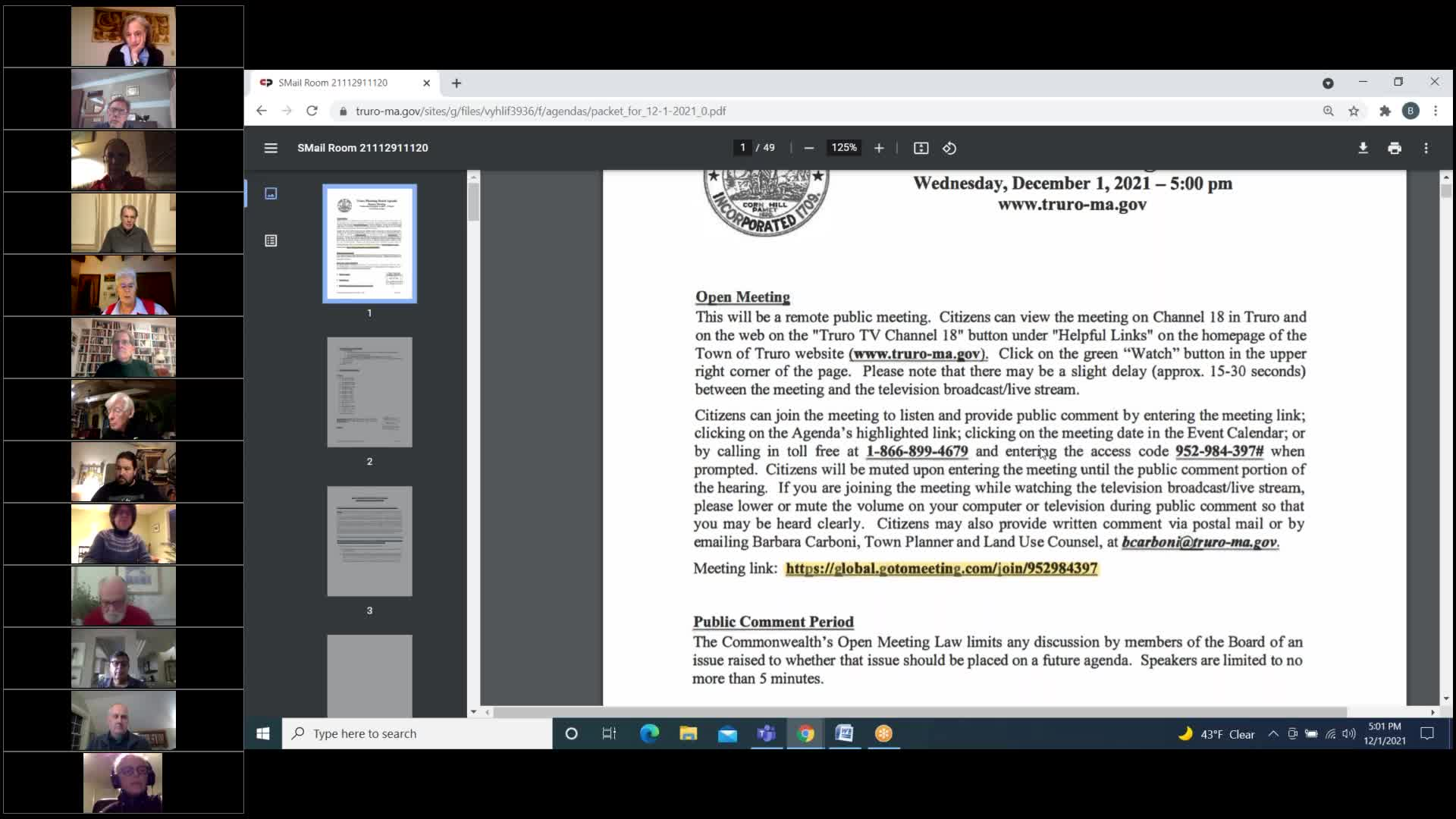Thumbnail image for Planning Board 12-1-2021