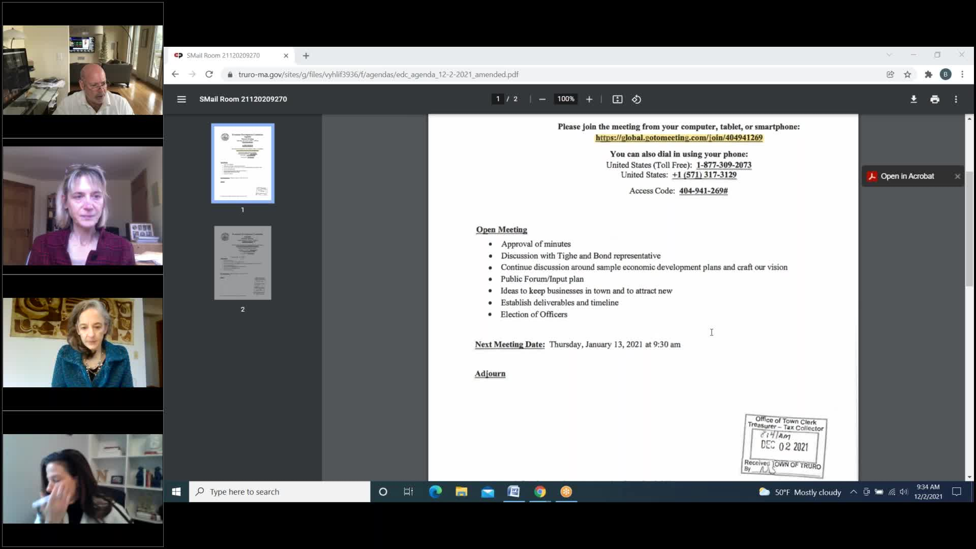 Thumbnail image for Economic Development Committee 12-2-2021