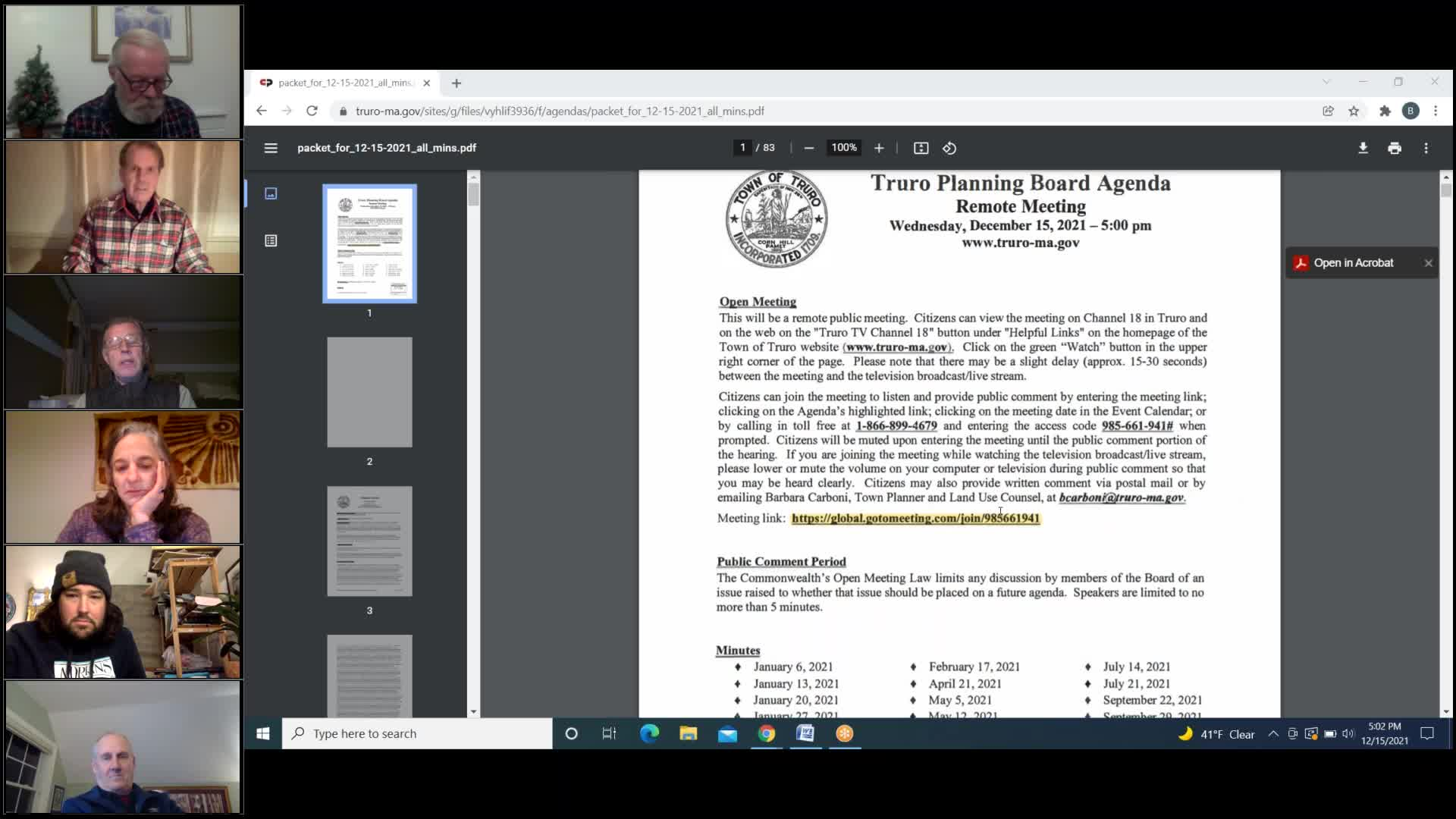 Thumbnail image for Planning Board 12-15-2021