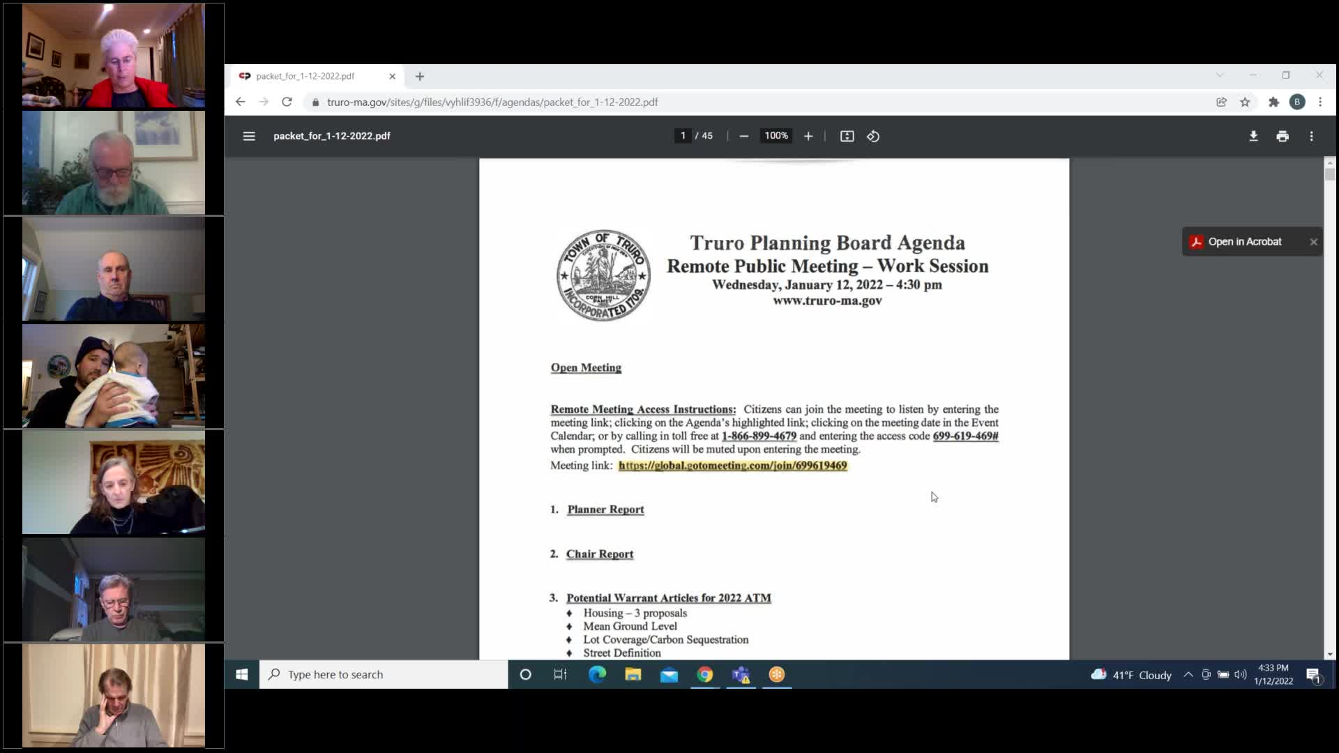 Thumbnail image for Planning Board 1-12-2022