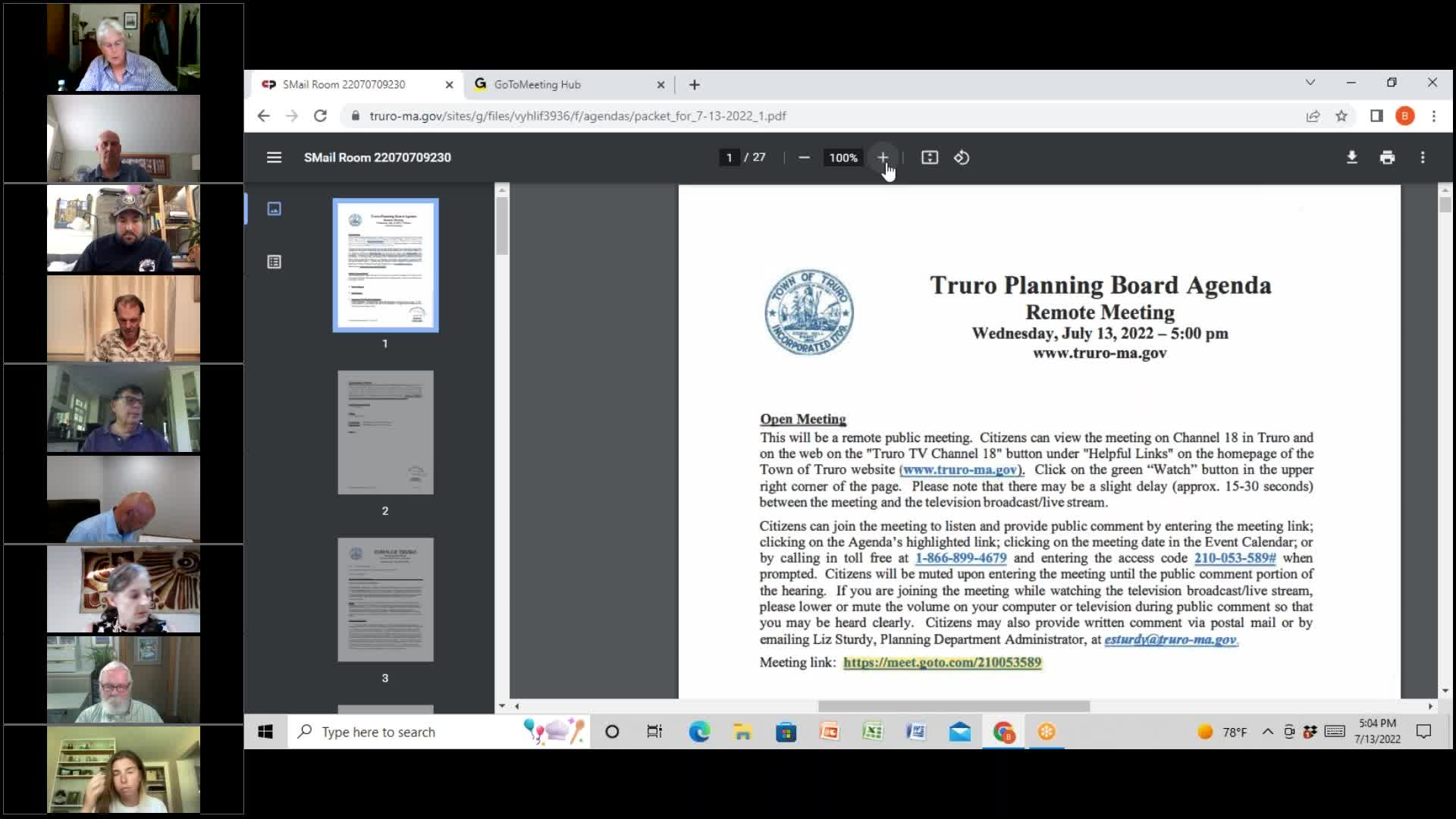 Thumbnail image for Planning Board 7-13-2022