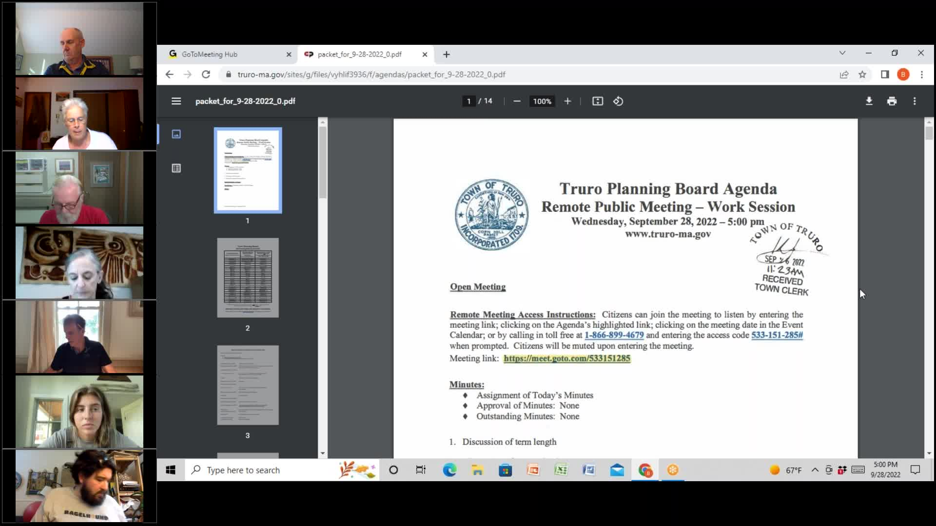 Thumbnail image for Planning Board 9-28-2022