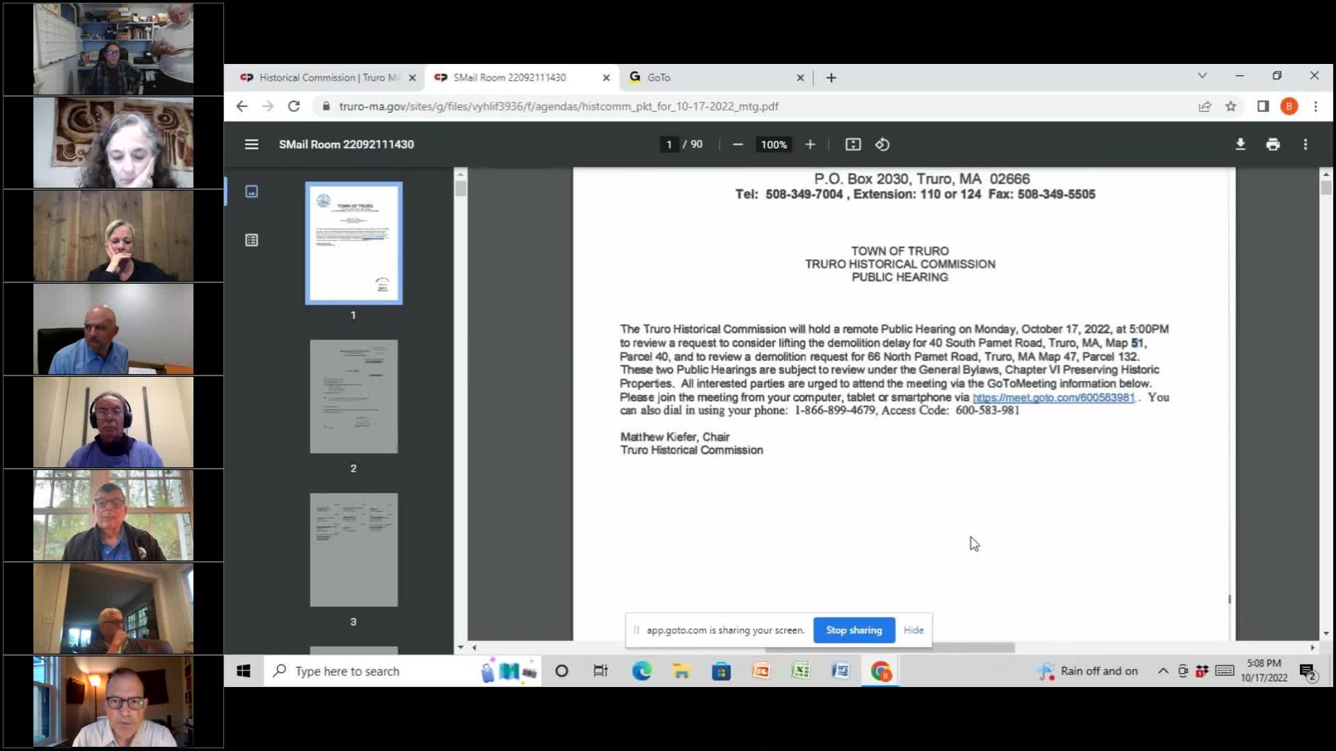 Thumbnail image for Historical Commission 10-17-2022