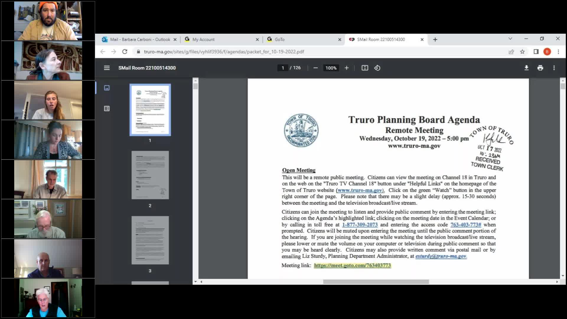 Thumbnail image for Planning Board 10-19-2022