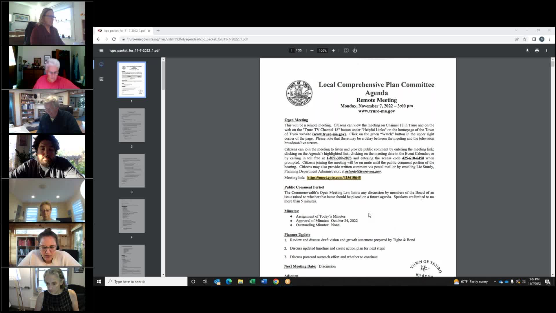 Thumbnail image for Local Comprehensive Plan Committee 11-7-2022