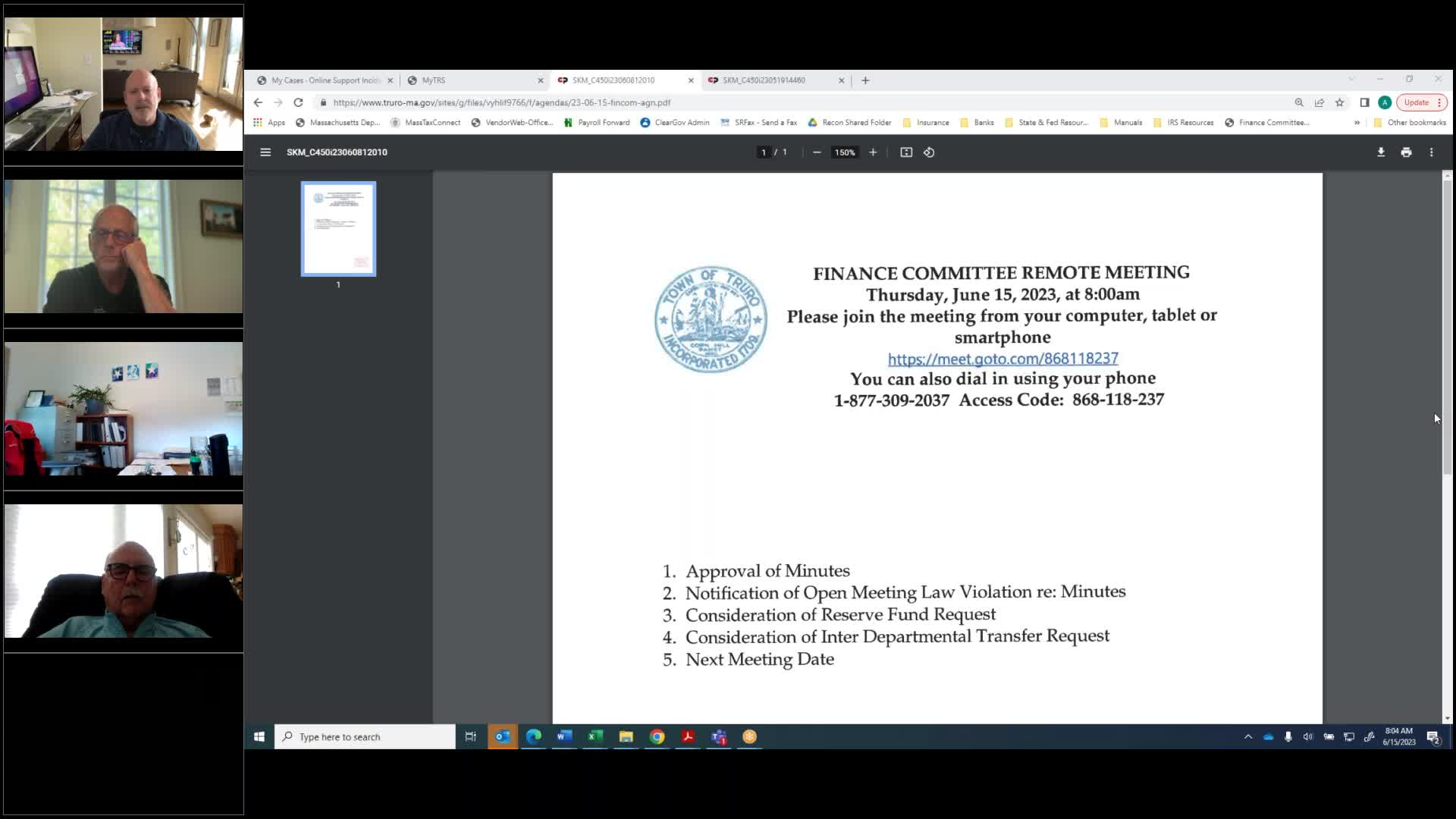Thumbnail image for Finance Committee 6-15-2023