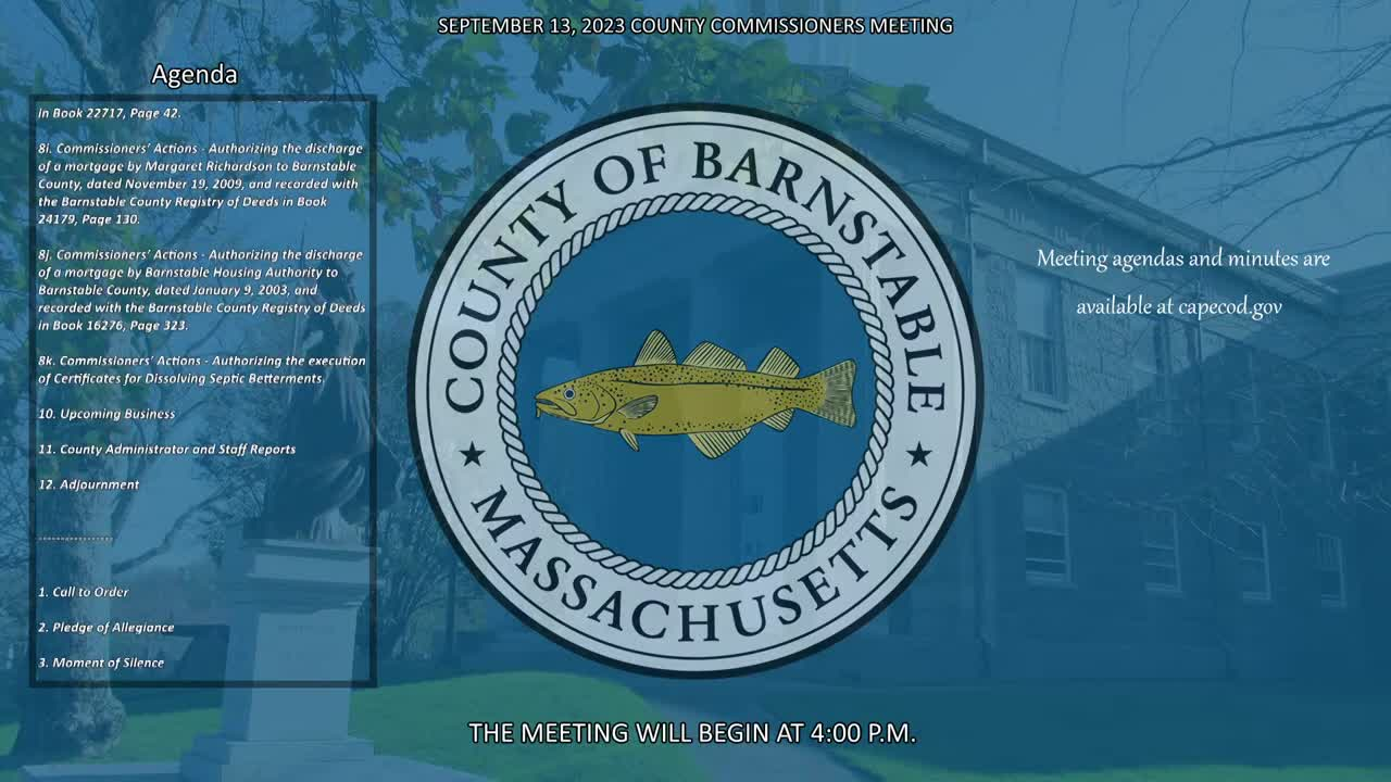 Thumbnail image for Barnstable County Commissioners 9-13-2023