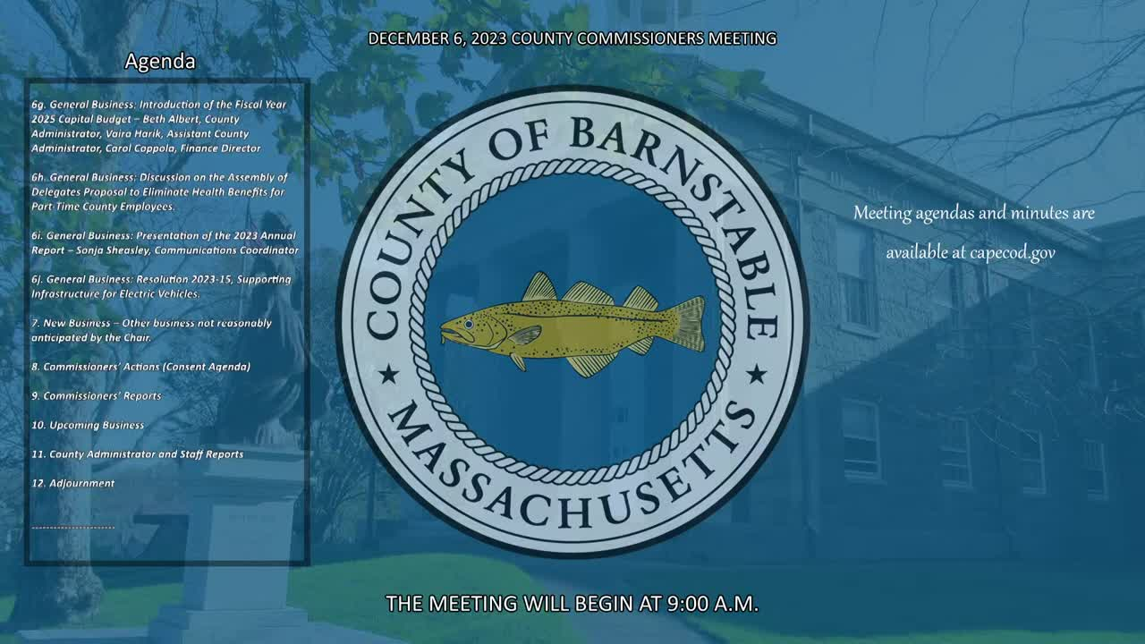 Thumbnail image for Barnstable County Commissioners 12-6-2023