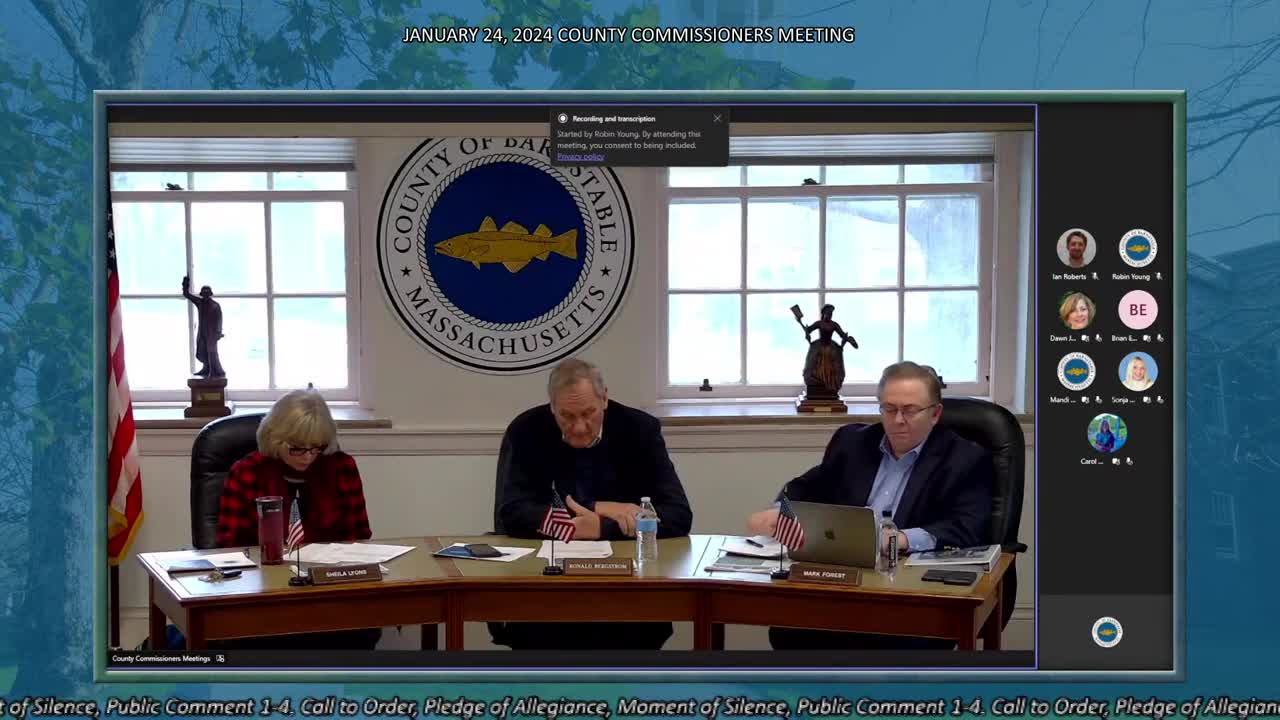 Thumbnail image for Barnstable County Commissioners 1-25-2024