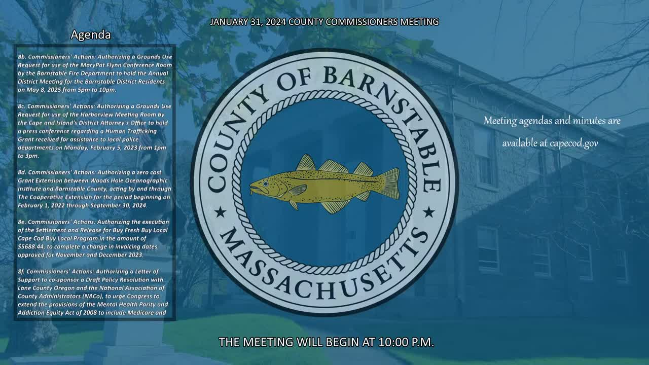 Thumbnail image for Barnstable County Commissioners 1-31-2024