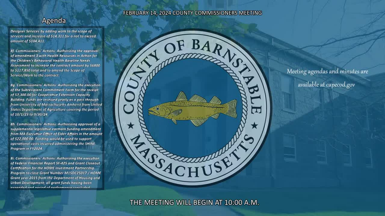 Thumbnail image for Barnstable County Commissioners 2-14-2024