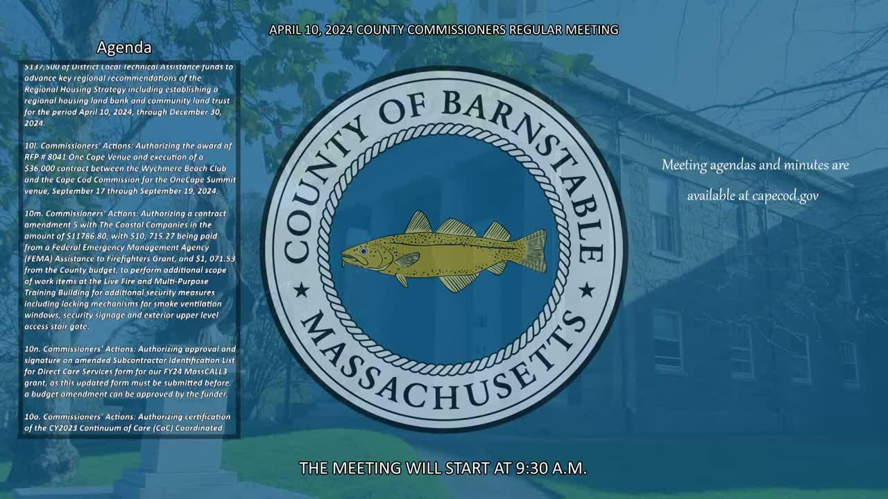 Thumbnail image for Barnstable County Commissioners 4-10-2024