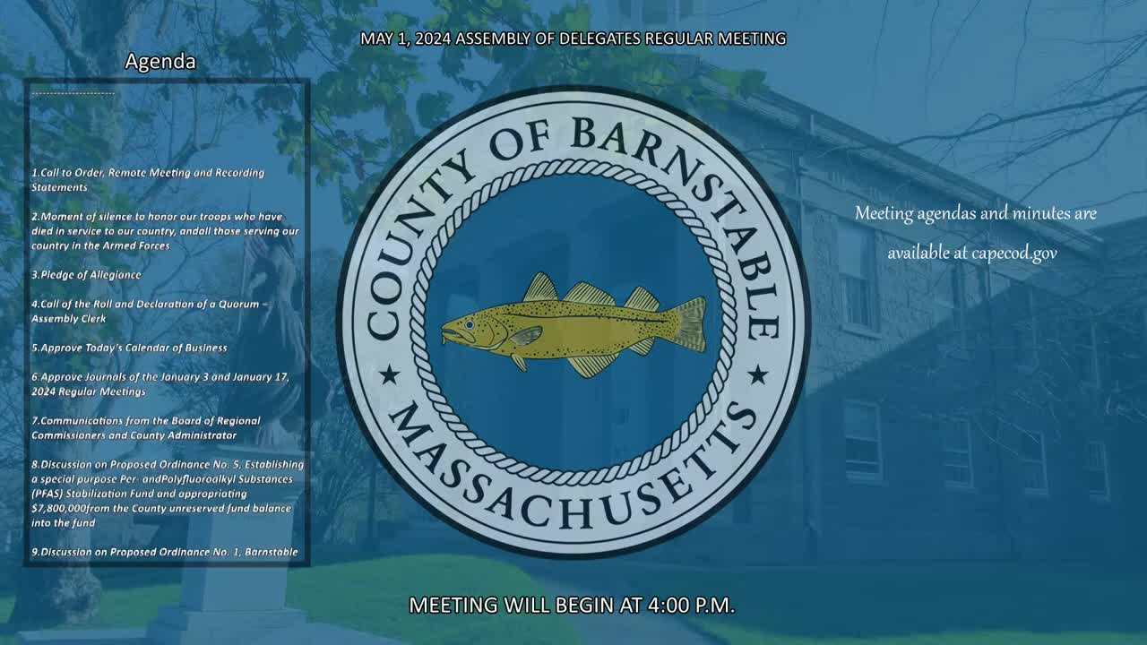 Thumbnail image for Barnstable County Assembly of Delegates 5-1-2024