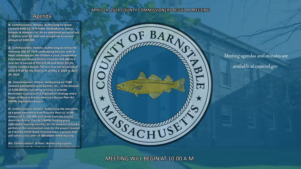 Thumbnail image for Barnstable County Commissioners 4-24-2024