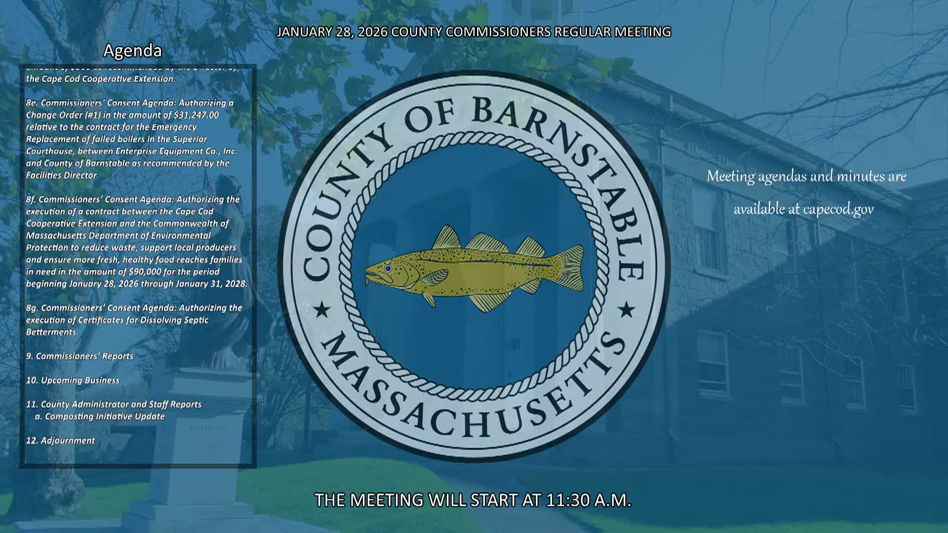 Thumbnail image for Barnstable County Commissioners 1-28-2026