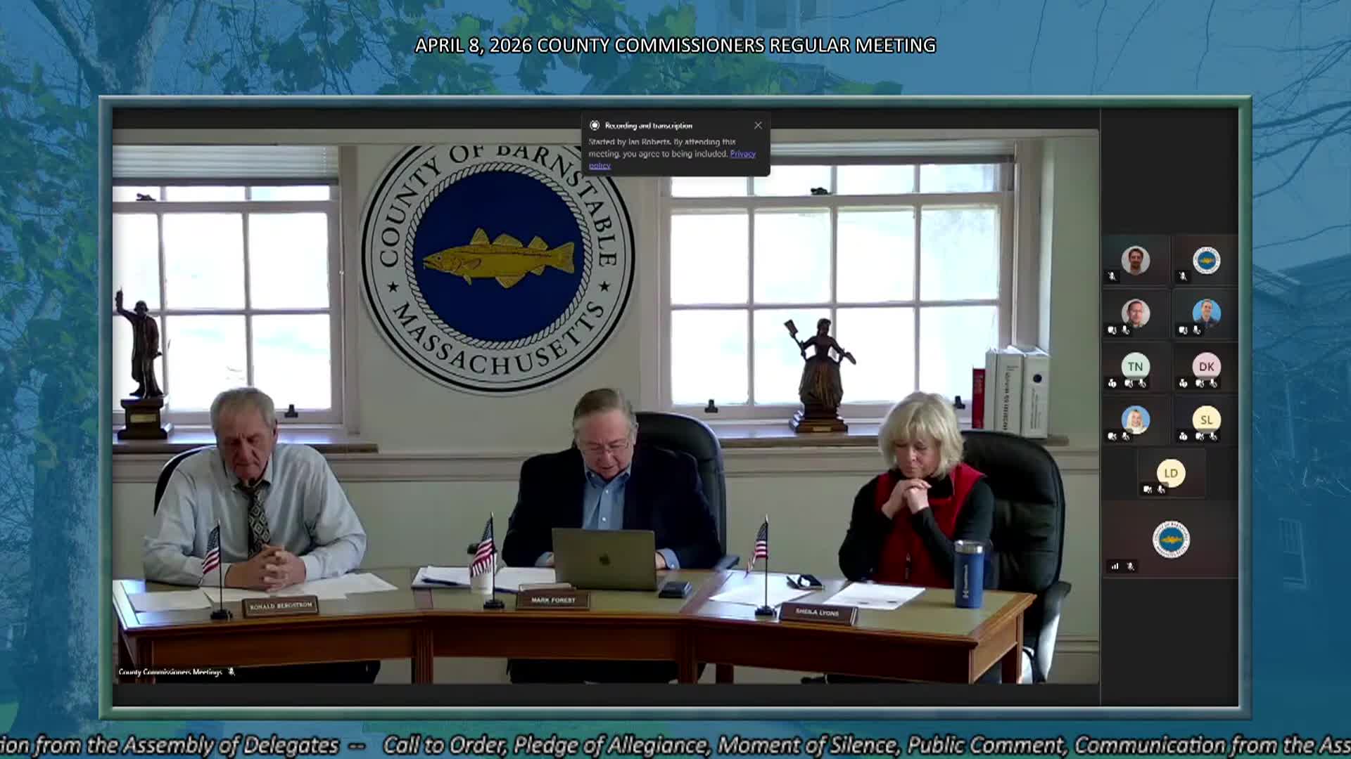 Thumbnail image for Barnstable County Commissioners 4-8-2026