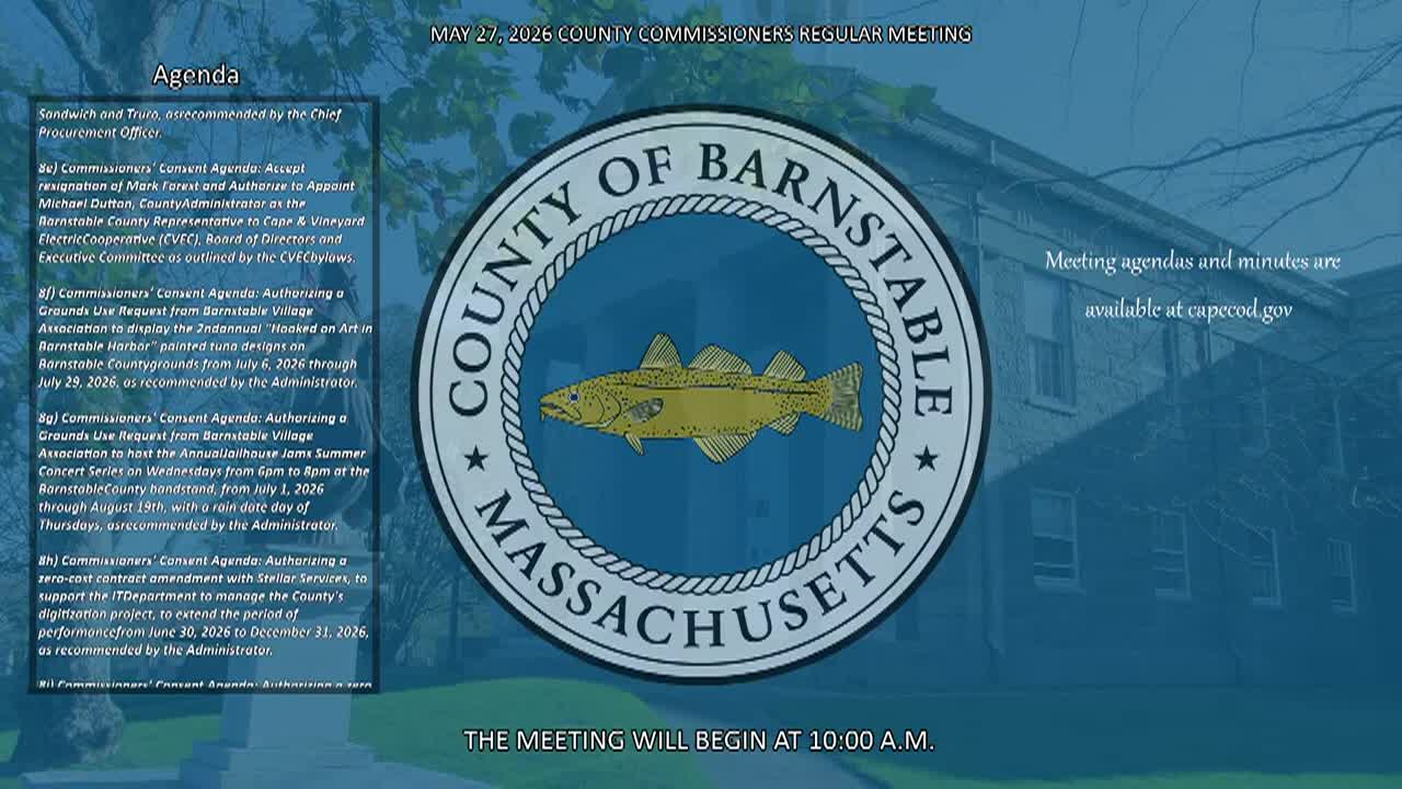 Thumbnail image for Barnstable County Commissioners 5-27-2026
